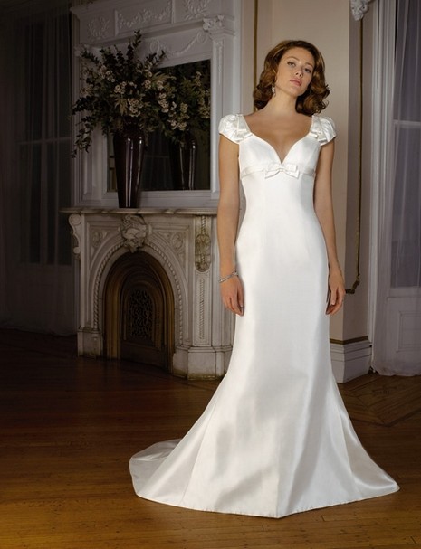 Orifashion HandmadeModest Wedding Dress with Cap Sleeves BO092